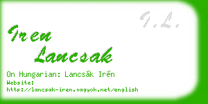 iren lancsak business card