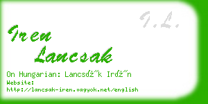 iren lancsak business card